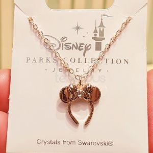 DISNEY SWAROVSKI MINNIE EARS HEADBAND NECKLACE
